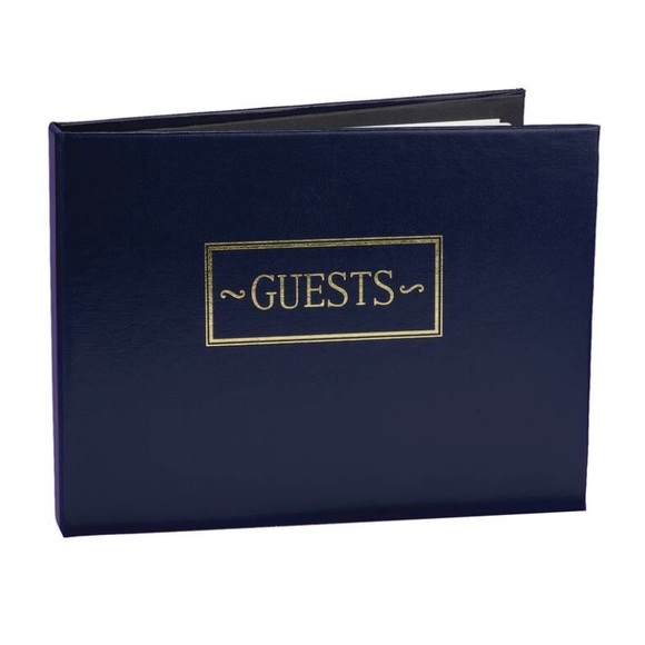 Navy Guestbook with Gold Foil - Picture 1 of 1